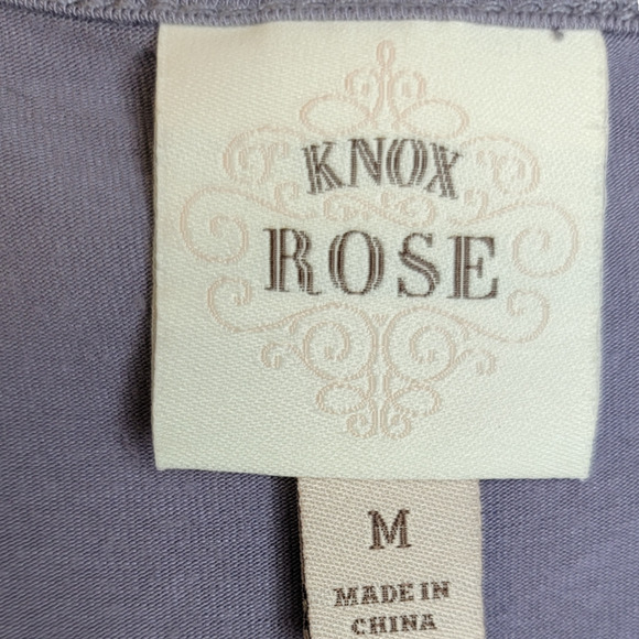 Knox Rose Women's Boho Knit Embroidered Sequin Sleeveless Gray Size M - Picture 5 of 5